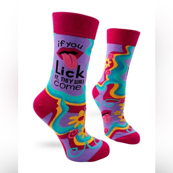 Accessories - •Lick It• Women’s Colorful Novelty Crew Socks
